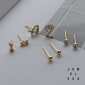 4点セットハート リボンピアス