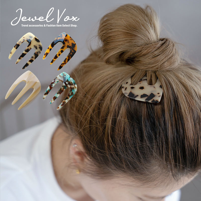 luludi ヘアコーム かんざしマーブル柄 マーブル カラー ヘアコーム かんざし | JewelVOX（ジュエルボックス