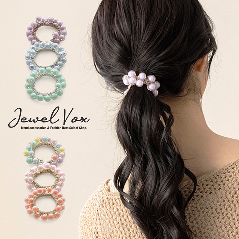 ヘアアクセサリー,ヘアアクセサリー>>ヘアゴム>>ビジュー＆ビーズ の