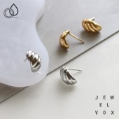 【よりどり3点対象】サージカルステンレス 楕円モチーフ ピアス