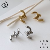 サージカルステンレス クロスチェーンモチーフ ピアス