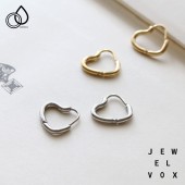 サージカルステンレス オープンハート ピアス