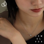 ステンレス キュービックジルコニア スター ネックレス