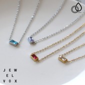 サージカルステンレス キュービックジルコニア ネックレス