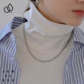 ステンレス ツイストチェーンネックレス