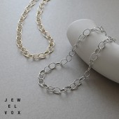 楕円リング チェーンネックレス