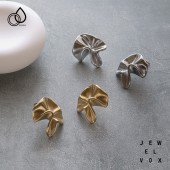 ステンレス フリルウェーブピアス