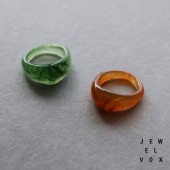 アクリル マーブル リング