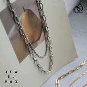 ステンレス 2連チェーン ネックレス