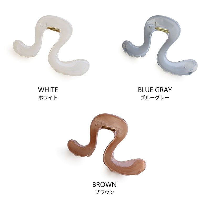 マーブル模様 ウェーブ ヘアクリップ メール便不可 | JewelVOX