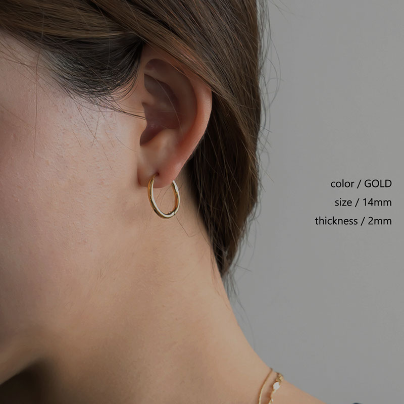 20G サージカルステンレス316L フープ キャッチレス ピアス | JewelVOX