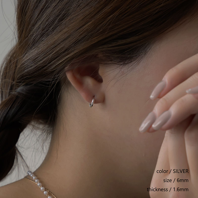 20G サージカルステンレス316L フープ キャッチレス ピアス | JewelVOX