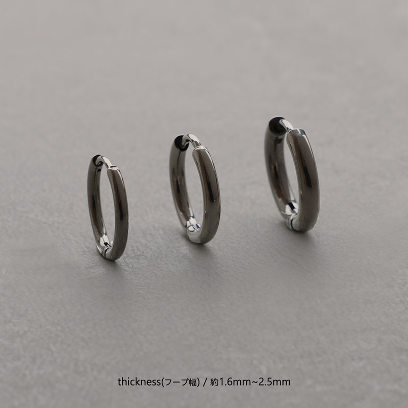 20G サージカルステンレス316L フープ キャッチレス ピアス | JewelVOX
