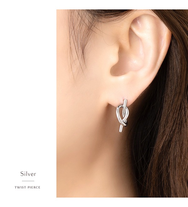 ステンレス ひねり 結び目 ピアス | JewelVOX（ジュエルボックス