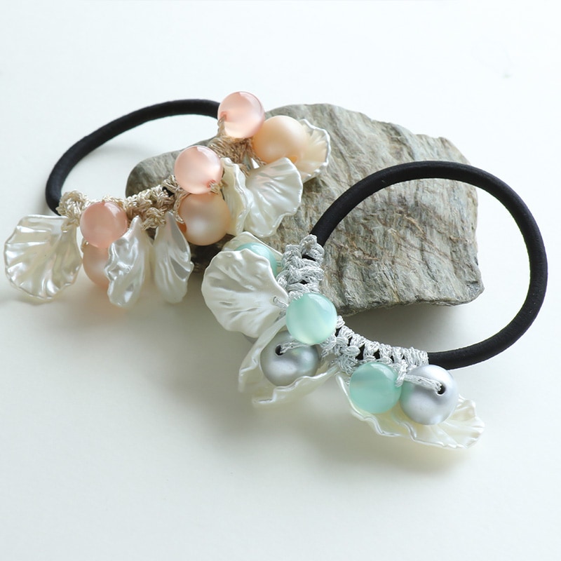 シュシュ  ヘアゴム  ビーズ  シャーベット シュシュ ヘアゴム ビーズ シャーベット