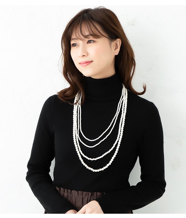 4連パールロングネックレス | JewelVOX（ジュエルボックス）| プチプラ 