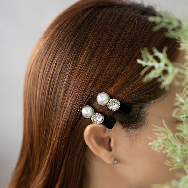 パール ミニヘアクリップ 2点セット | JewelVOX（ジュエル