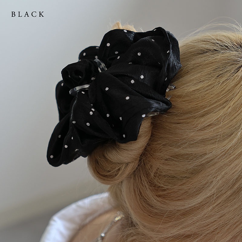 サテン風 ドット ヘアクリップ メール便不可 | JewelVOX（ジュエル
