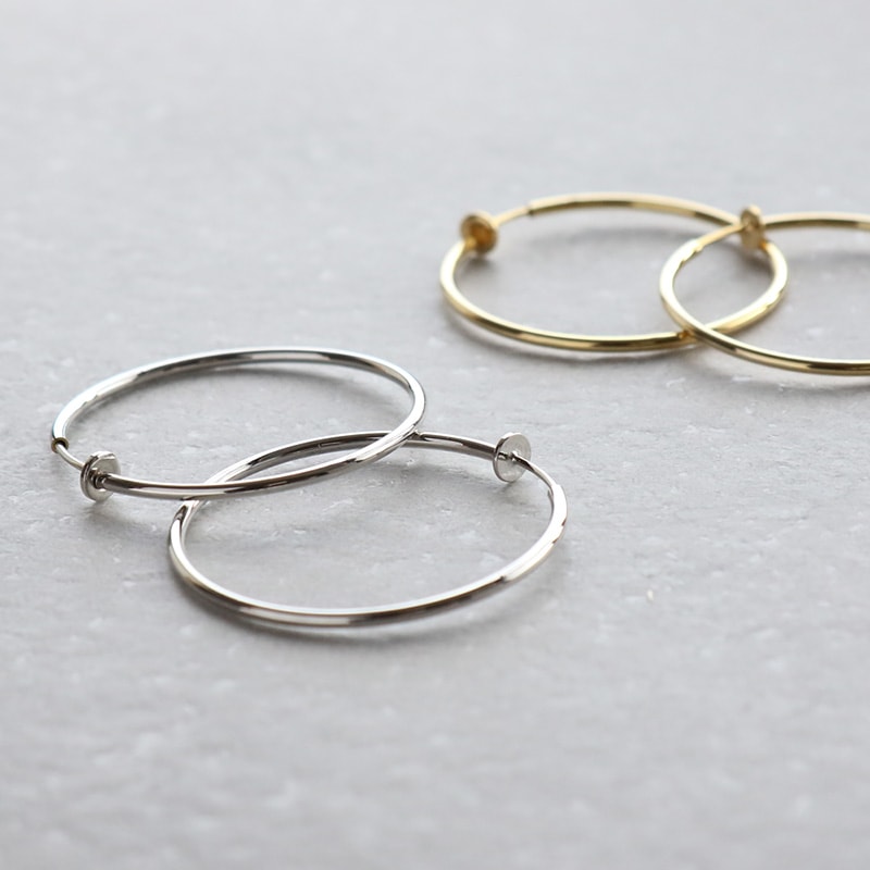 4.5cm シンプルフープイヤリング | JewelVOX（ジュエルボックス