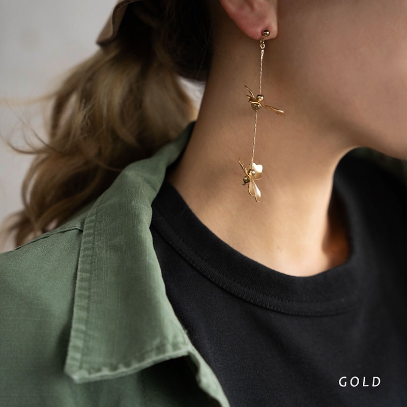 フラワー ロングピアス | JewelVOX（ジュエルボックス）| プチプラ