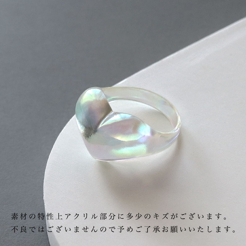 ハート オーロラカラー クリア リング | JewelVOX（ジュエル