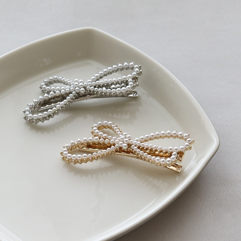 よりどり3点対象】パール リボン ヘアクリップ | JewelVOX（ジュエル