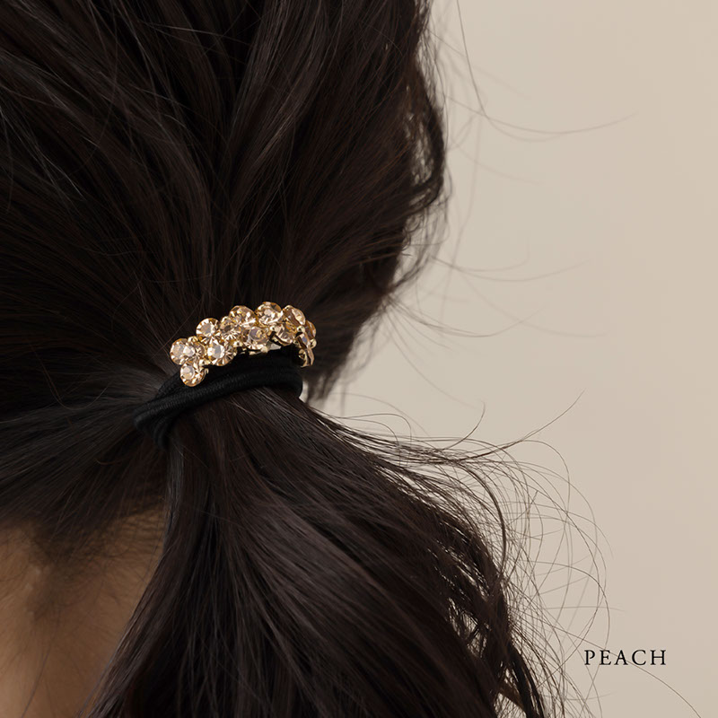 一点物★⭐︎ヘアゴム540キラキラ大粒ストーン大リボン合金ビジューヘアゴム贅沢銀地 一点物ヘアゴム540キラキラ大粒ストーン大リボン合金ビジューヘアゴム