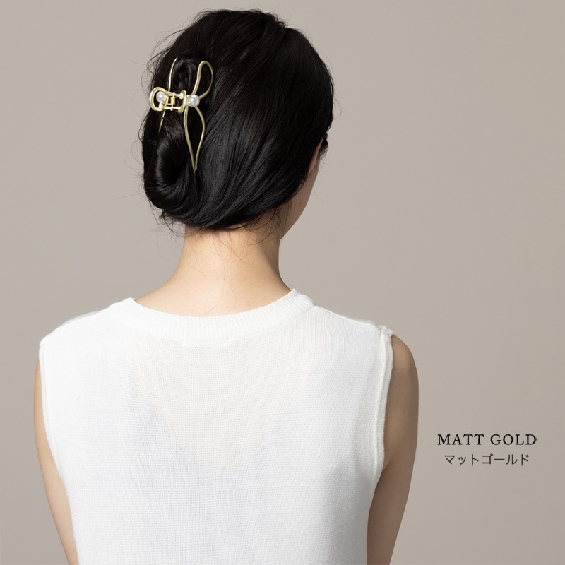 {送料.関税込} リボンメタルヘアクリップ リボンメタルヘアクリップ2個セット | 3COINS(スリーコインズ