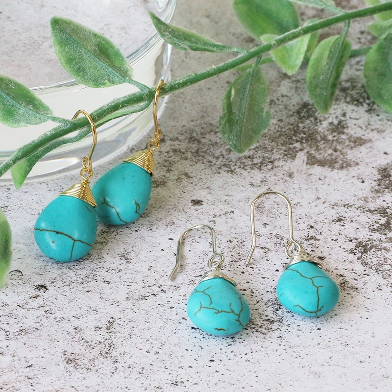 ターコイズドロップフックピアス | JewelVOX（ジュエルボックス