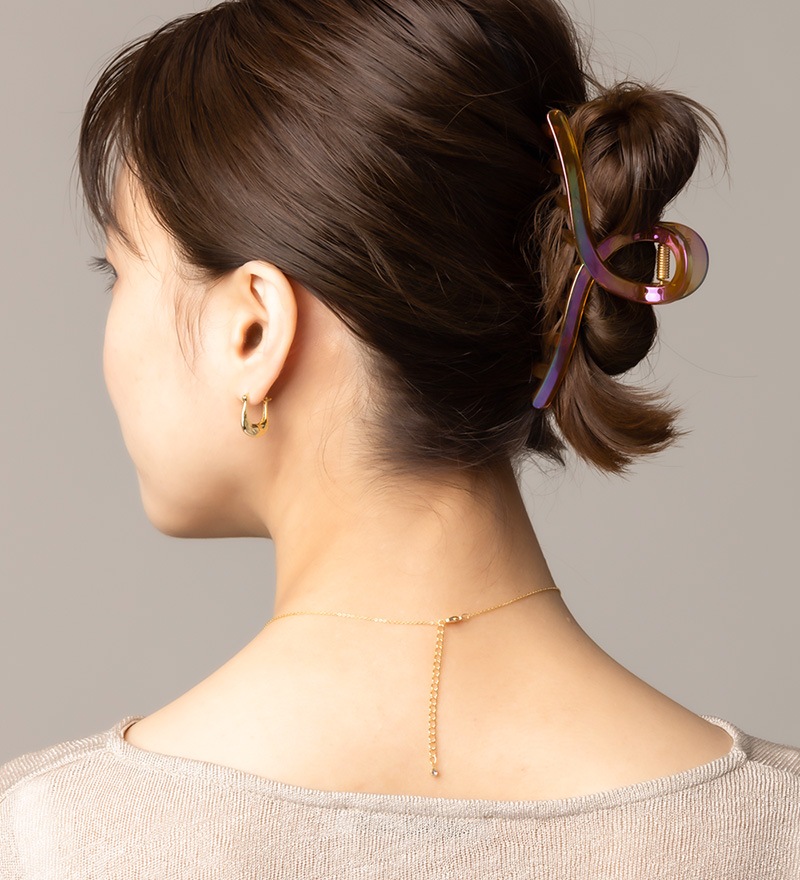 【新品未使用】ジュエルクリップ グリーン よりどり3点対象】12月上旬予約商品 くすみカラー ヘアクリップ バンス