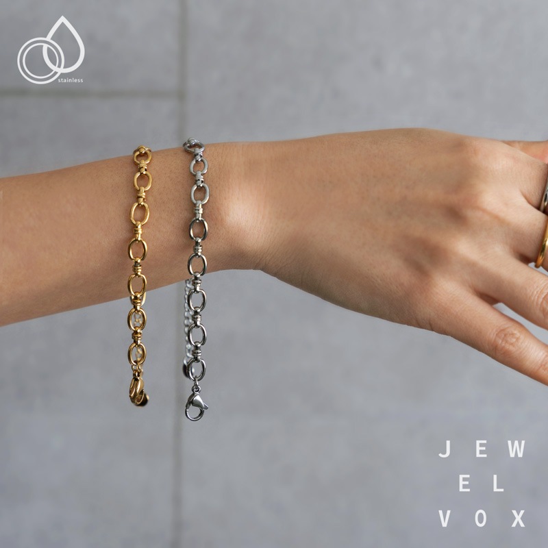 シルバーリンクチェーンブレスレット JewelVOX