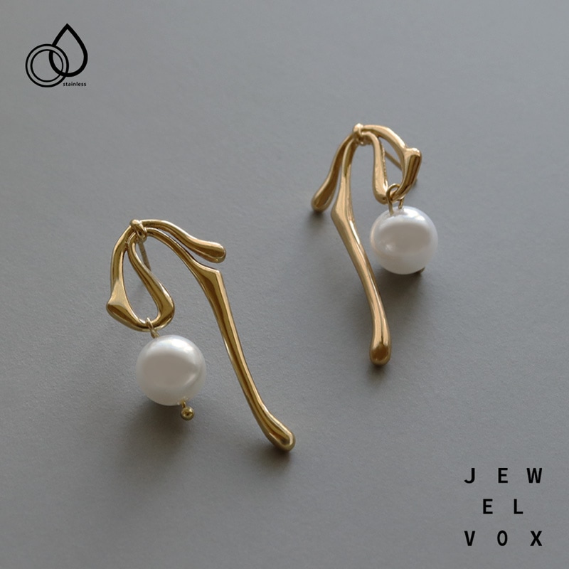 サージカルステンレス 片輪結びリボン ピアス | JewelVOX（ジュエル