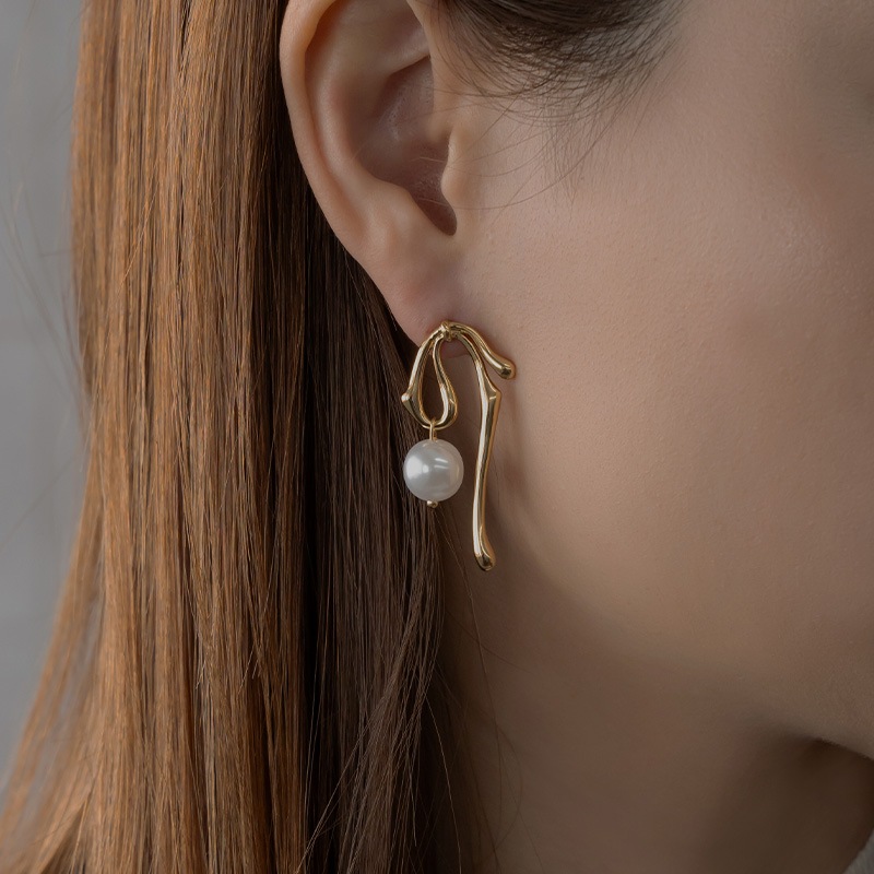 サージカルステンレス 片輪結びリボン ピアス | JewelVOX（ジュエル