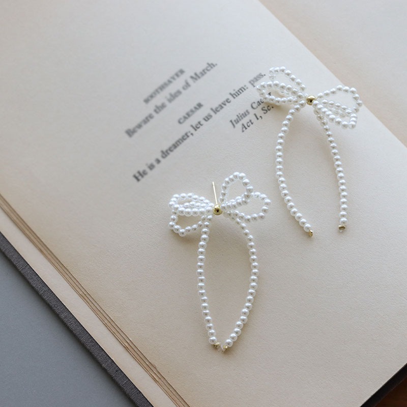 よりどり3点対象】ミニパールリボン ピアス | JewelVOX（ジュエル