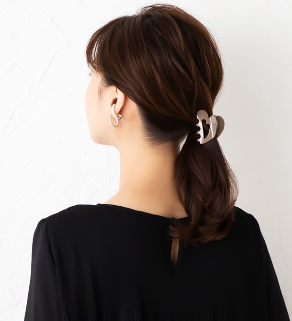 ハート型 バンスクリップ ヘアクリップ メール便不可 | JewelVOX