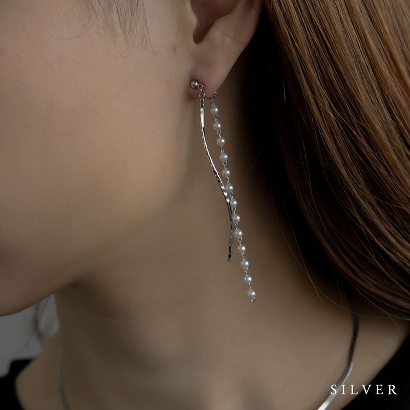 ニッケルフリー パール ロング ピアス | JewelVOX（ジュエルボックス