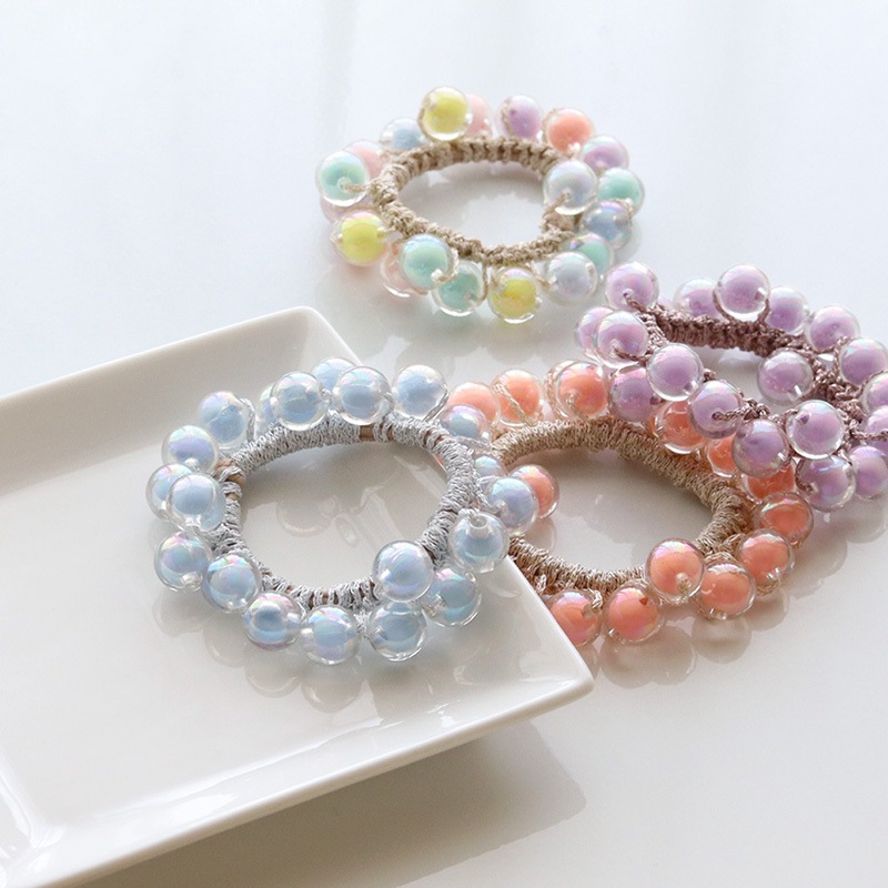 まほゅり 手染めビーズ ペイントビーズ ヘアゴムパーツ ヘアゴム材料 カラービーズ ヘアゴム | JewelVOX(ジュエルボックス