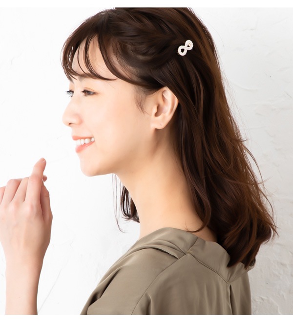 Eヘアアクセサリー インフィニティ パール マグネット ヘアクリップ | JewelVOX（ジュエル
