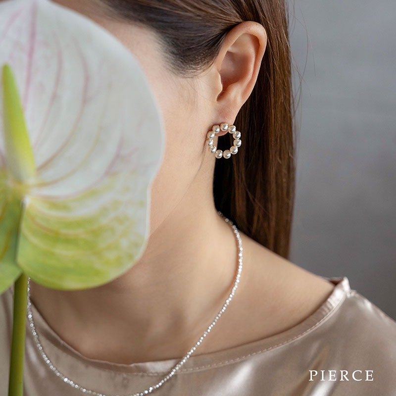 パール サークル ピアス＆イヤリング | JewelVOX（ジュエルボックス