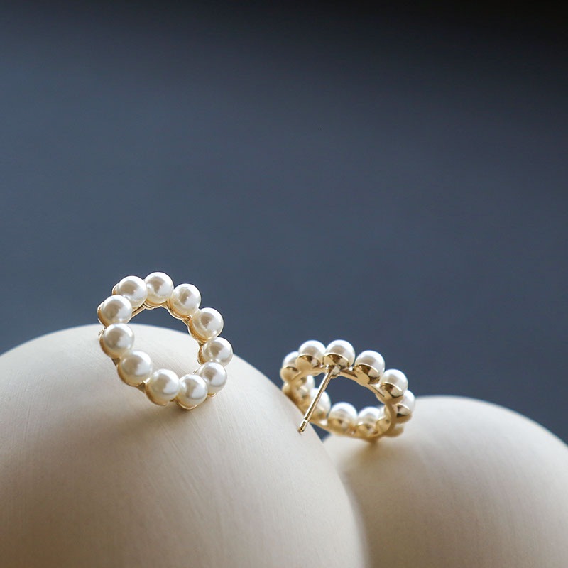 パール サークル ピアス＆イヤリング | JewelVOX（ジュエルボックス