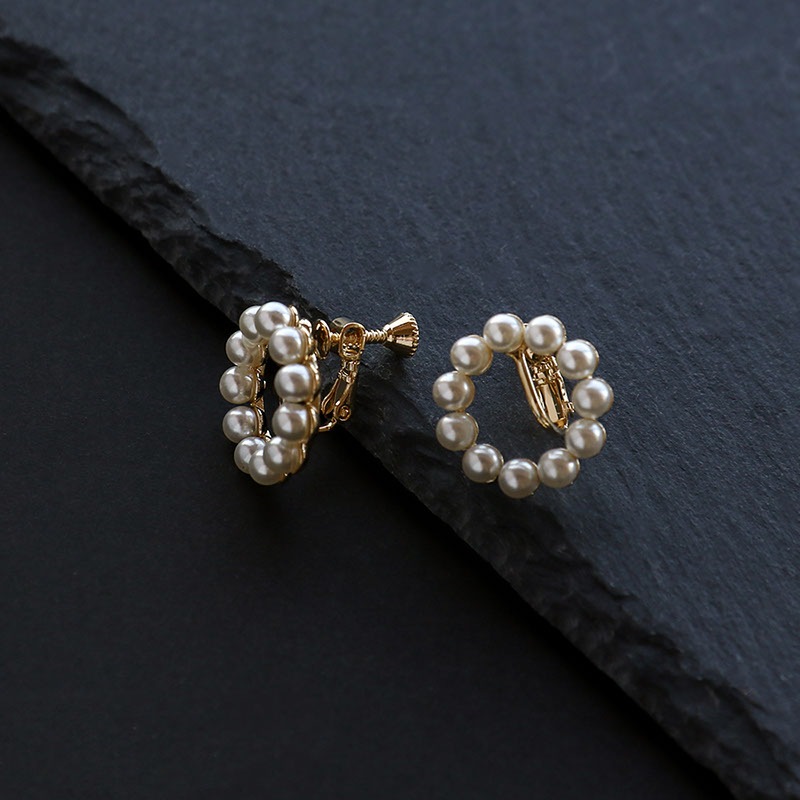 パール サークル ピアス＆イヤリング | JewelVOX（ジュエルボックス
