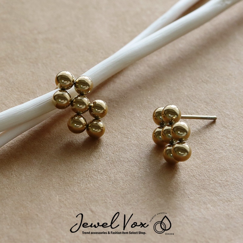サージカルステンレス メタルボール ピアス | JewelVOX（ジュエル