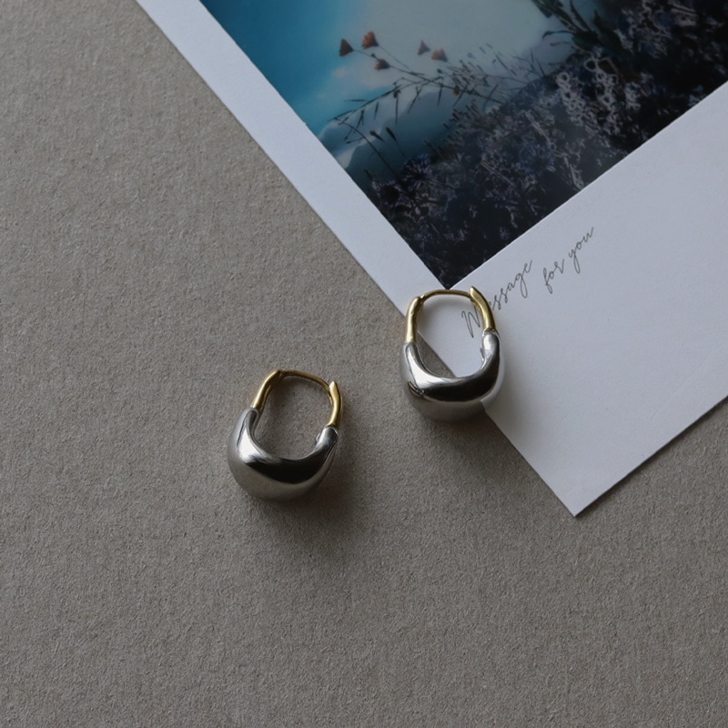 バイカラー デザインフープピアス | JewelVOX（ジュエルボックス