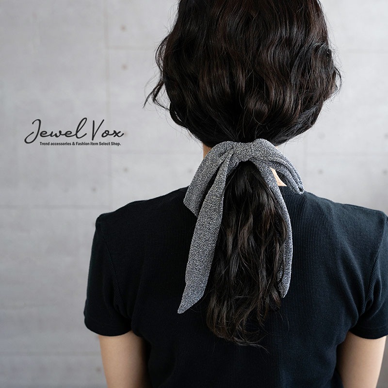よりどり3点対象】ラメ リボン ポニーフック | JewelVOX（ジュエル