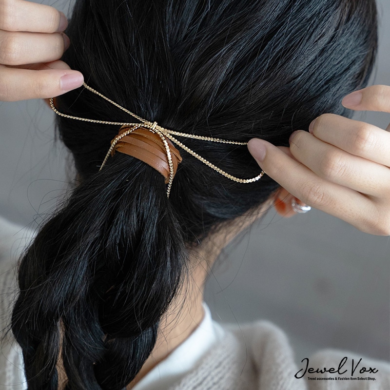 よりどり3点対象】ロングチェーン リボンポニーフック | JewelVOX