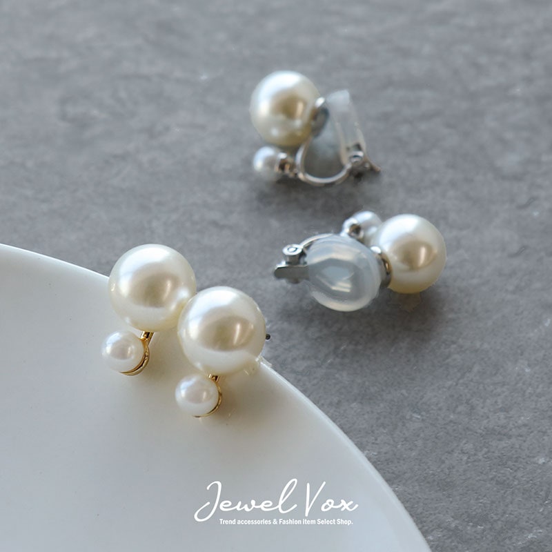 18Kコーティング パール ピアス イヤリング | JewelVOX（ジュエル