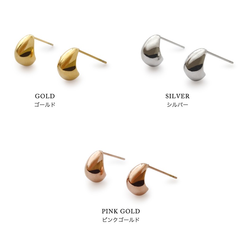 サージカルステンレス ドロップ型 ピアス | JewelVOX（ジュエル