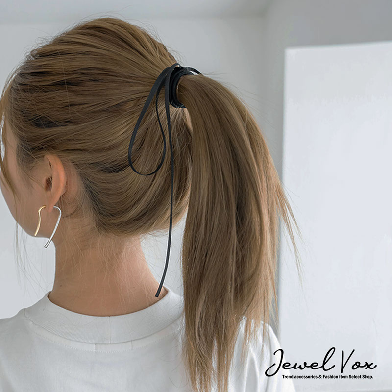 確認　ゆれるヘアリボン ヘアゴム ロングリボン　7　ゴールドチェーン　ミント 確認 ゆれるヘアリボン ヘアゴム ロングリボン 7 ゴールド