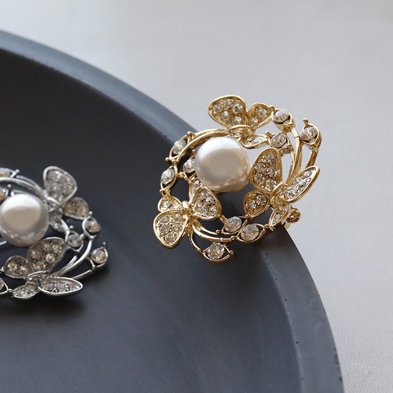 バタフライ パール ストーン ブローチ | JewelVOX（ジュエルボックス