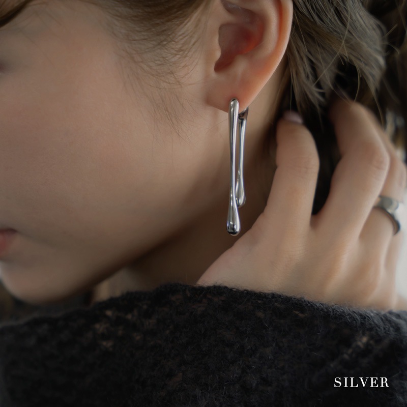 ステンレス バックキャッチ ドロップ ピアス | JewelVOX（ジュエル
